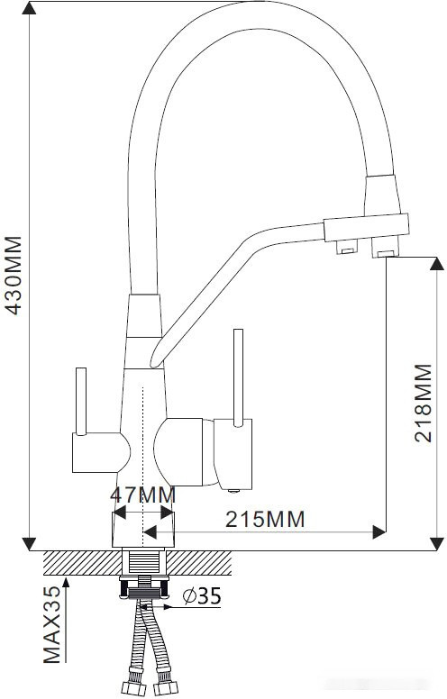 Смеситель Ekko EM4460-27
