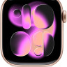 Умные часы Apple Watch Series 11 46 мм (алюминиевый корпус, розовое золото/легкие румяна, спортивный силиконовый ремешок S/M)