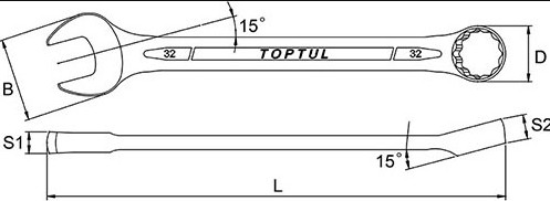 Набор ключей Toptul AAEB6060 1 предмет