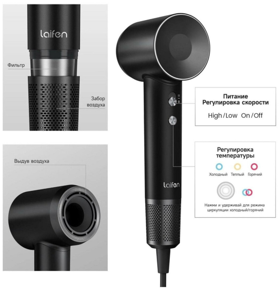 Фен Laifen Swift Special (черный) Фен Laifen Swift Special (черный)