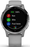 Умные часы Garmin Vivoactive 4s (серый/серебристый)