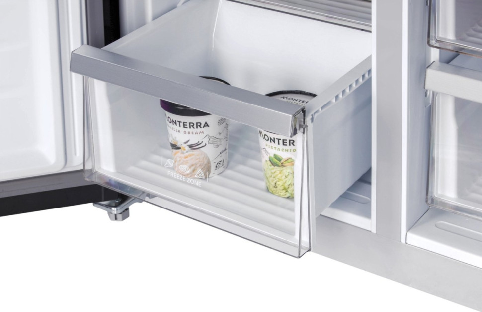 Четырёхдверный холодильник HIBERG RFQ-555DX NFGB Inverter