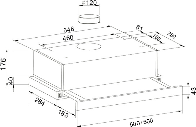 Вытяжка Oasis UV-50W (F)