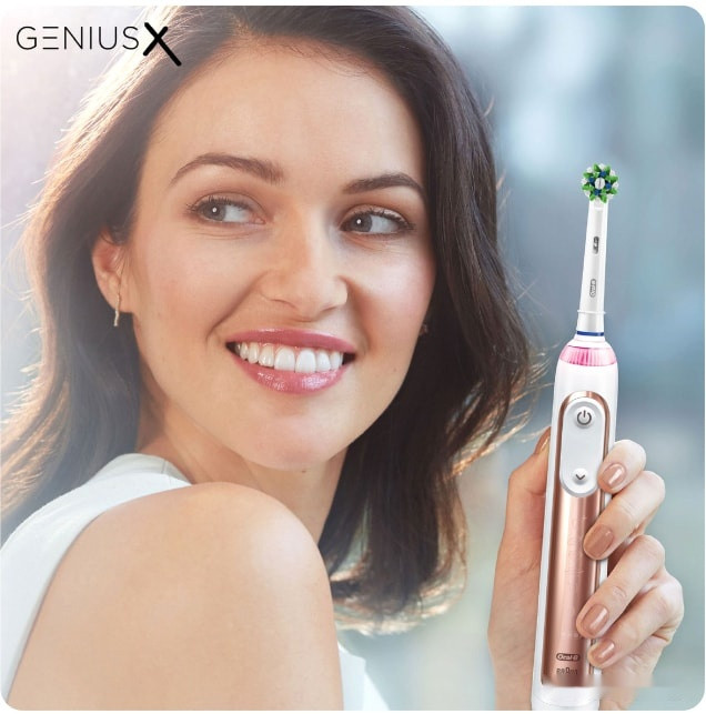 Электрическая зубная щетка Oral-B Genius X Cross Action D706.513.6 (розовое золото)