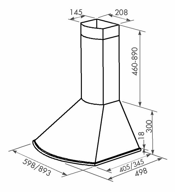 Вытяжка ZorG Technology Bora 750 60 M бежевая