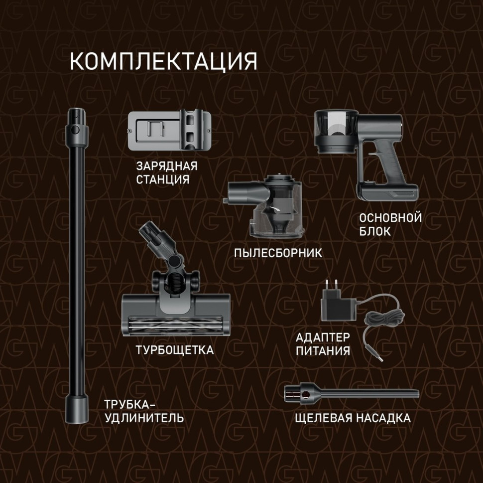 Пылесос Weissgauff V15 BLDC 250 Nero Turbo