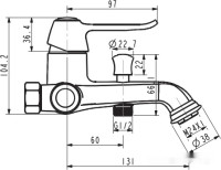 Смеситель ESKO New York NY 54