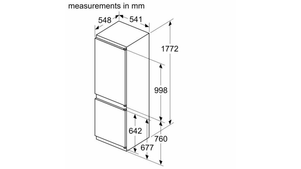 Встраиваемый холодильник Bosch KIV86NSF0