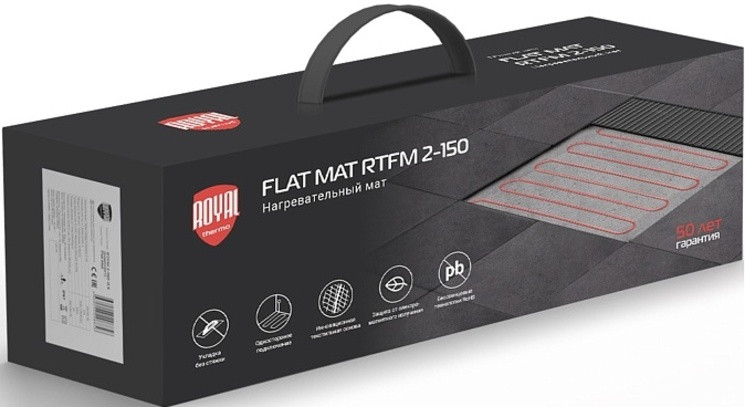 Теплый пол Royal Thermo Flat Mat RTFM 2-150-2.5 2.5 кв.м. 375 Вт
