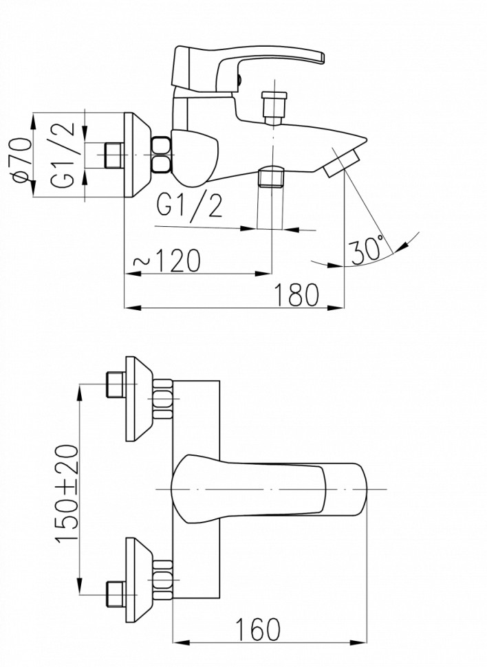 Смеситель KFA Kwarc 4204-010-00