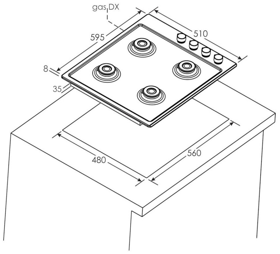 Варочная панель Candy CHG6LX