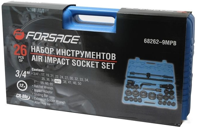 Набор трещотка с головками Forsage F-68262-9MPB (26 предметов)