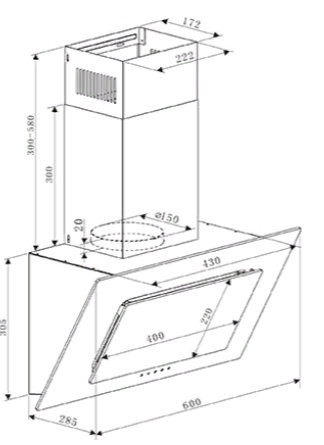 Вытяжка Oasis ND-60I (A)