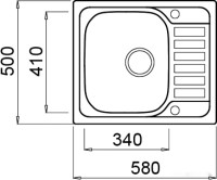 Кухонная мойка Elleci Sky 125 (чаша слева)