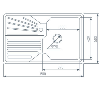 Кухонная мойка Zigmund & Shtain KASKADE 800 (Швейцарский шоколад)