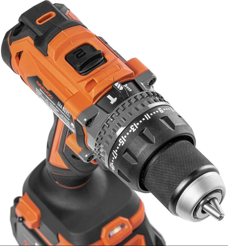 Ударная дрель-шуруповерт Daewoo Power DAA 6521Li Set (с 2-мя АКБ, кейс)