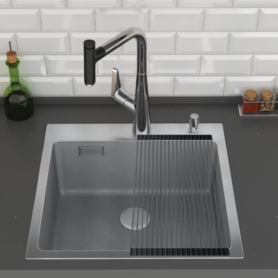 Кухонная мойка Roxen Snake 560220-45-S сатин