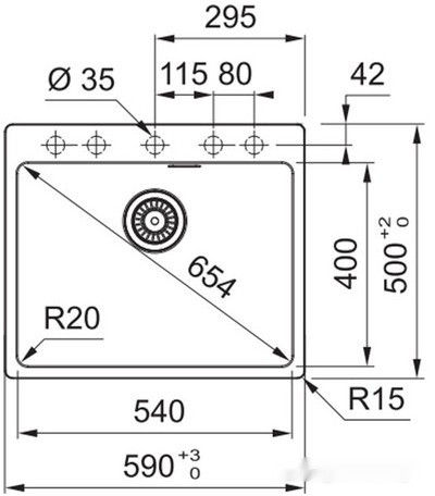 Кухонная мойка Franke MRG 610-54 FTL 114.0696.192 (оникс)