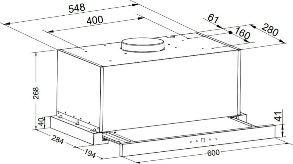 Вытяжка Zorg Turbo 1260 60 S (белый)