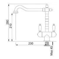 Смеситель Franke Rubinetto Old England