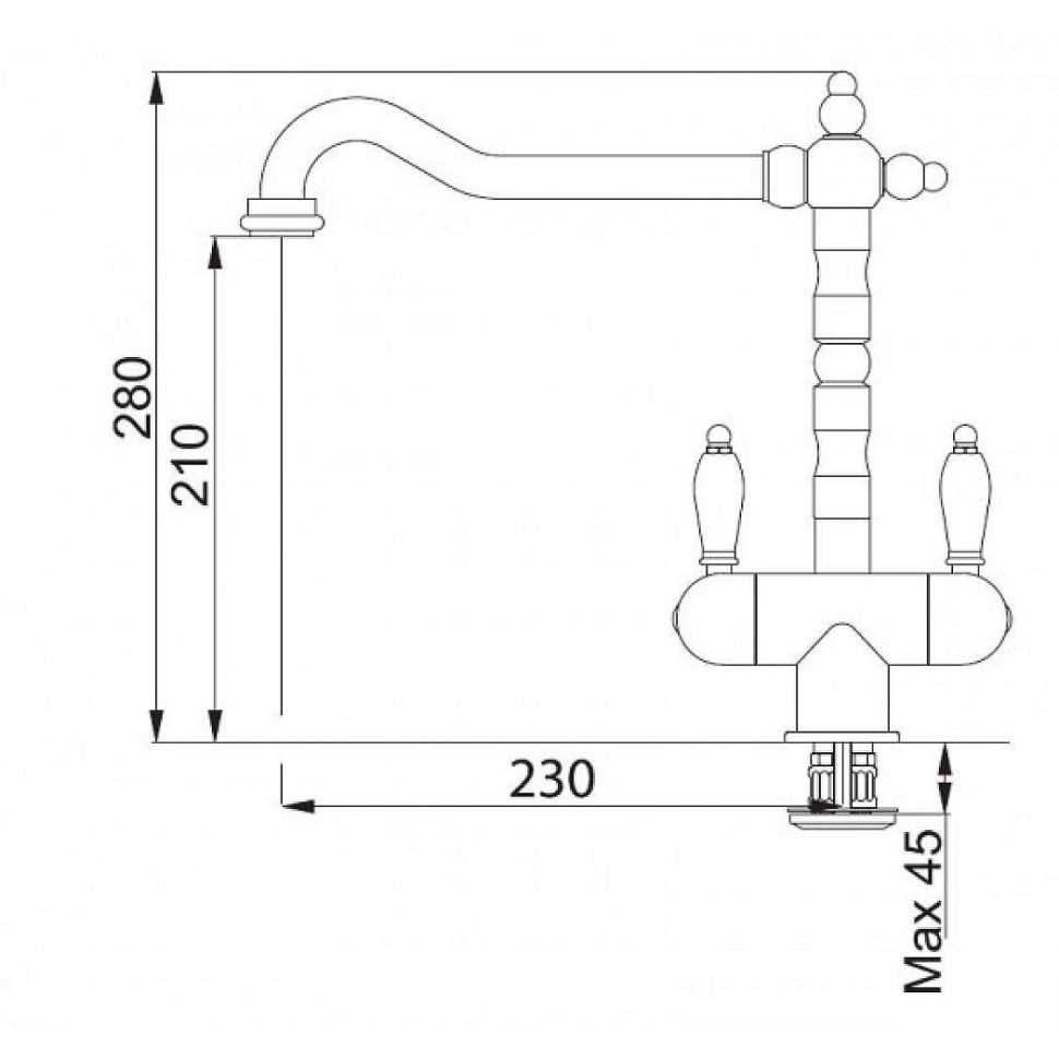 Смеситель Franke Rubinetto Old England