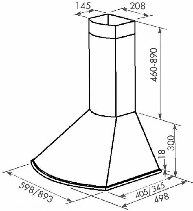 Вытяжка ZorG Technology Bora 750 60 M черная