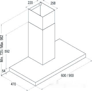 Вытяжка CATA Midas 900 XGWH