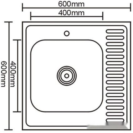 Кухонная мойка Stellar 6060R-D 20 см