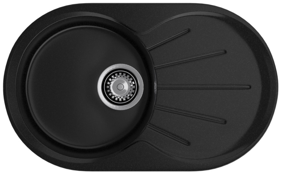 Кухонная мойка GranFest GF-R750L (черный)
