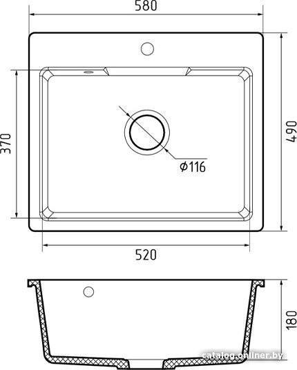 Кухонная мойка GranFest Urban GF-UR-658 (черный)