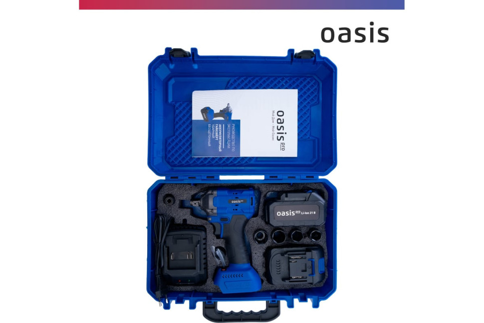 Гайковерт Oasis GK-750 Pro (с 2-мя АКБ, кейс)