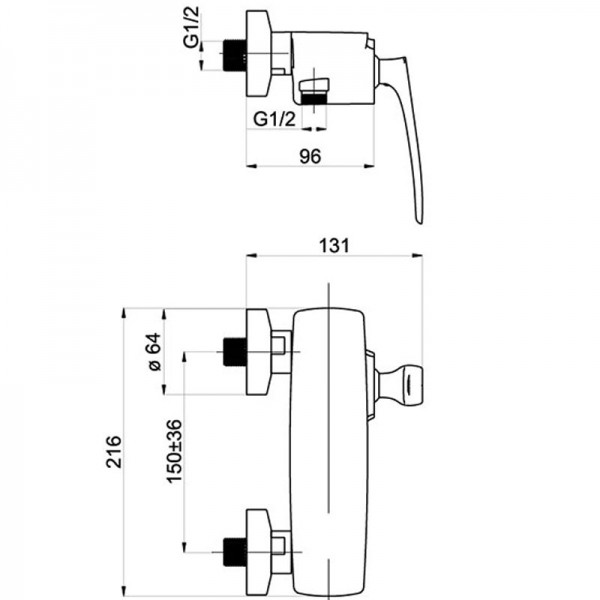 Смеситель Rubineta Aero-12