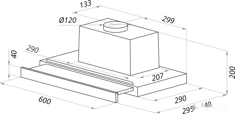 Вытяжка Maunfeld Ouse Touch 60 (белый)