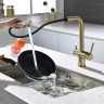 Смеситель Paulmark Serpentine SE213222-LG светлое золото
