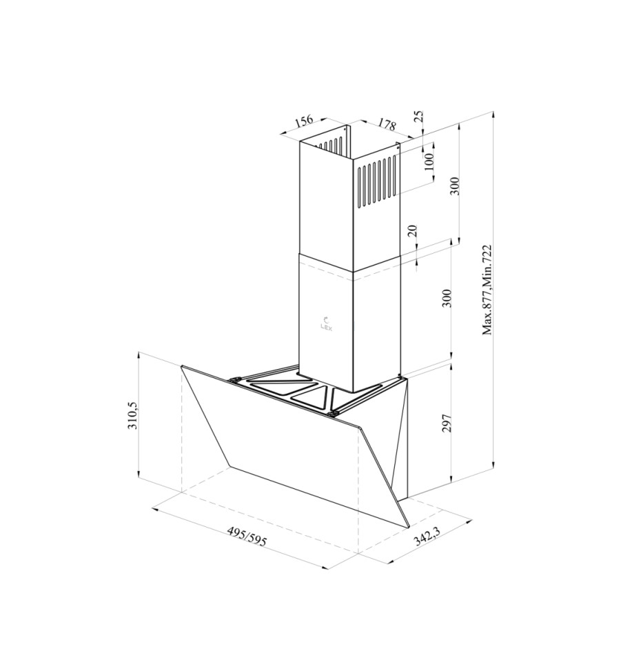 Вытяжка LEX Meta 500 (черный)