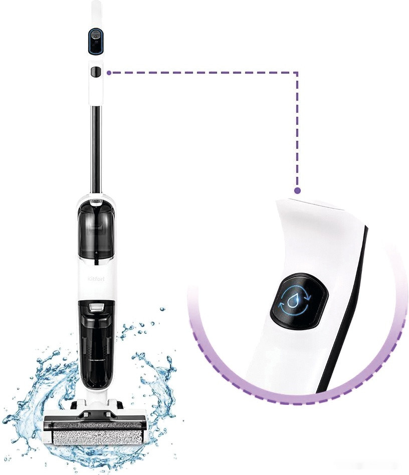 Вертикальный пылесос с влажной уборкой Kitfort KT-5155