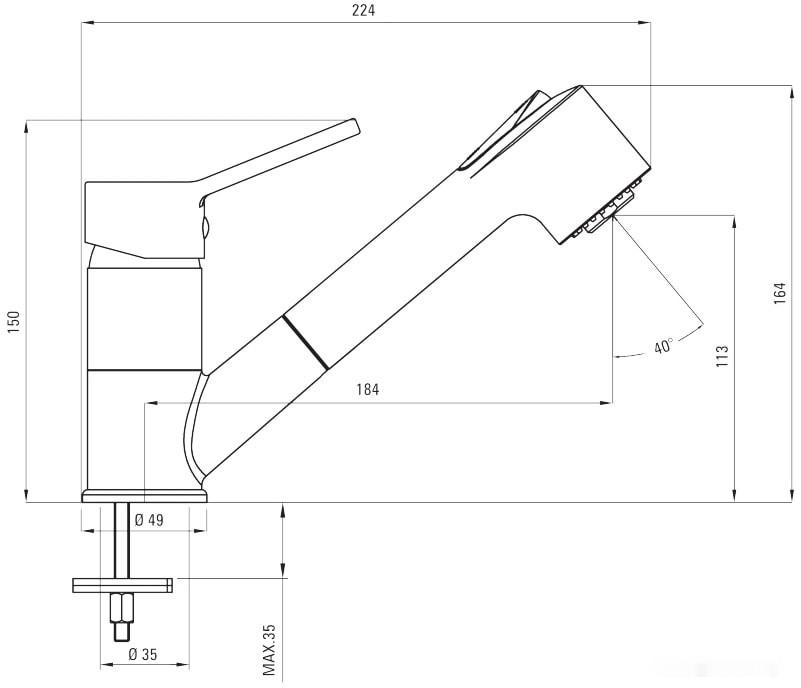 Смеситель Deante Narcyz BDN 071M