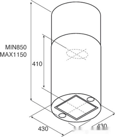 Вытяжка Jet air Pipe Island BL/A/43 PRF0099298A
