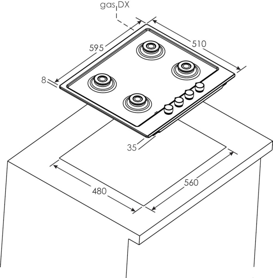 Варочная панель Candy CHG6BF4WPXW