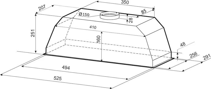 Вытяжка Krona Asta 600 PB КА-00008899 (черный)