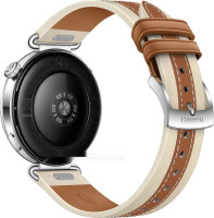 Умные часы Huawei Watch GT 6 41 мм (серебристый, с коричневым кожаным ремешком, международная версия)