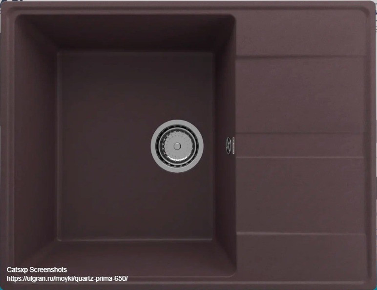 Кухонная мойка Ulgran Quartz Prima 650-06 (трюфель)