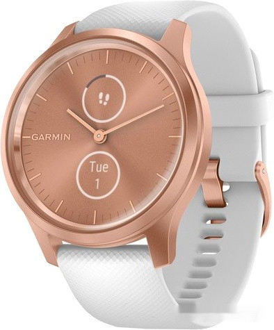 Гибридные умные часы Garmin Vivomove Style (розовое золото/белый)