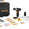 Дрель-шуруповерт Deko GCD12DU3 SET 195 063-4134 (с 2-мя АКБ, кейс, набор оснастки)