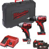 Milwaukee M18 BPP2D-402C 4933447126 (шуруповерт, винтоверт, 2 АКБ, кейс)