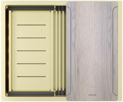 Кухонная мойка Paulmark NEXT-MULTI SINK 54 UNI PM785445-LG, светлое золото