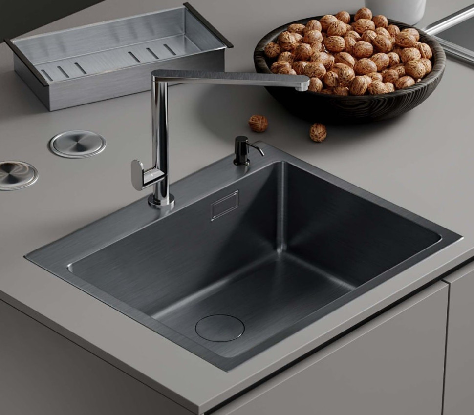 Кухонная мойка Roxen Simple 560220-55B графит