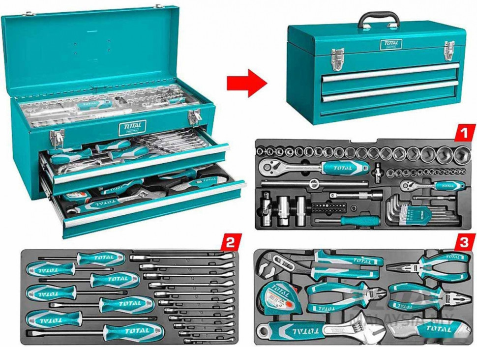 Универсальный набор инструментов Total THPTCS70971 (97 предметов)