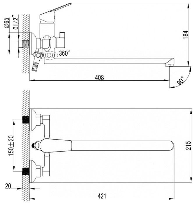 Смеситель Milardo Nelson NELSBLCM10