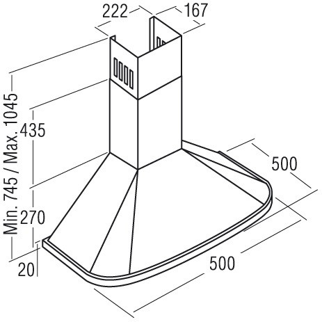 Вытяжка CATA Neblia 500 inox